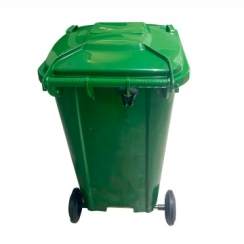 CONTENEDOR DE RESIDUOS PLASTICO CON RUEDAS VERDE 200 LTS.