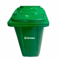 CONTENEDOR DE RESIDUOS PLASTICO CON RUEDAS VERDE 200 LTS.