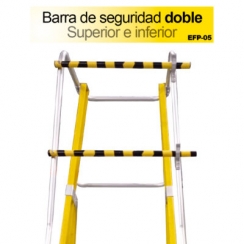 ESCALERA TIJERA CON PLATAFORMA FIBRA DE VIDRIO 5 PELDAOS