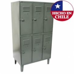 LOCKER 3 CUERPOS 6 CASILLEROS