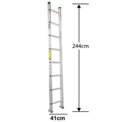 Escalera de Aluminio Recta 2.50 M / 8 P