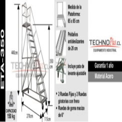 Escalera Tipo Avin Acero 3,5 m.