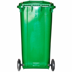 CONTENEDOR DE RESIDUOS PLASTICO CON RUEDAS VERDE 240 LTS.