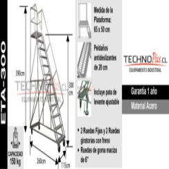 Escalera Tipo Avin Acero 3,0 m.